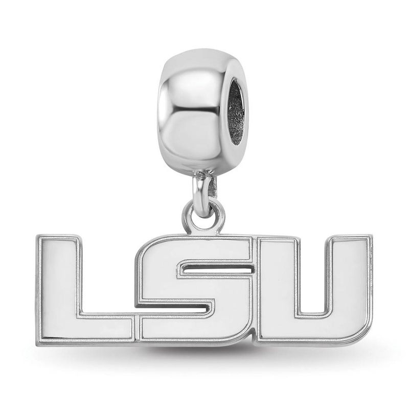 Sterling Silver Louisiana State Univ. 'Lsu' Dangle Bead Charm